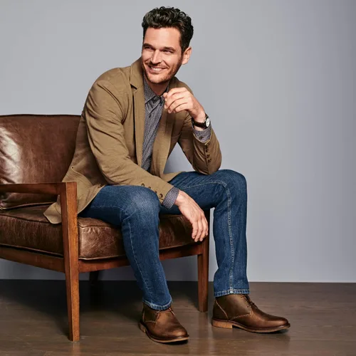 Miniatura 5 de Johnston & Murphy Copeland Chukka - Botas casuales para hombre, diseño clásico, suela de goma crepé, amortiguación de espuma viscoelástica