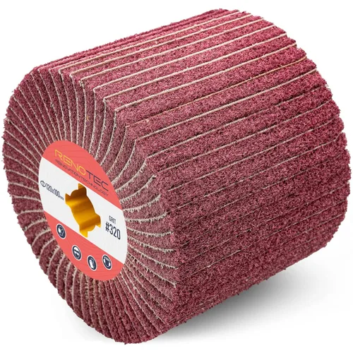 Miniatura 15 de 120x100mm Rueda de pulido de dibujo de alambre de solapa no tejida para el tratamiento de superficie de productos metálicos (400 GRANO)