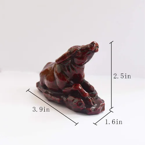 Miniatura 2 de Feng Shui - Figuras de toro del zodiaco chino, buey, año de riqueza, de resina, coleccionable, para el hogar, mesa, decoración artística, regalo