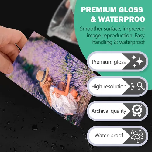 Miniatura 4 de Papel fotográfico RC brillante ultra premium, papel fotográfico profesional y pesado recubierto de resina metálica, impresora de inyección de tinta