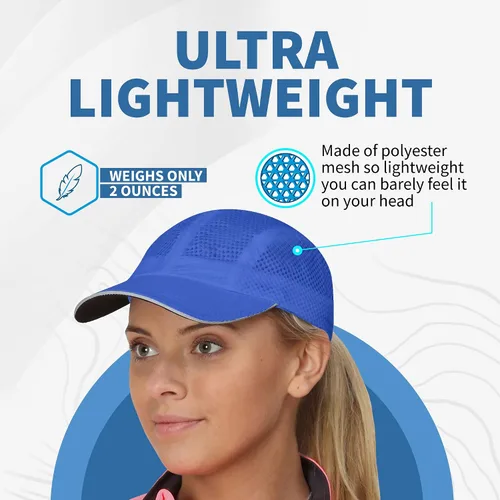 Miniatura 3 de TrailHeads Gorra deportiva de malla ligera y de secado rápido para mujer, con ribete reflectante