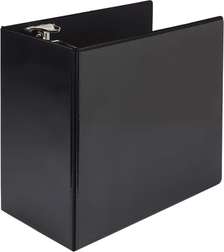 Miniatura 73 de Samsill - Carpeta duradera de 5 pulgadas, fabricada en los Estados Unidos, con anillos en D, transparente y personalizable, color blanco
