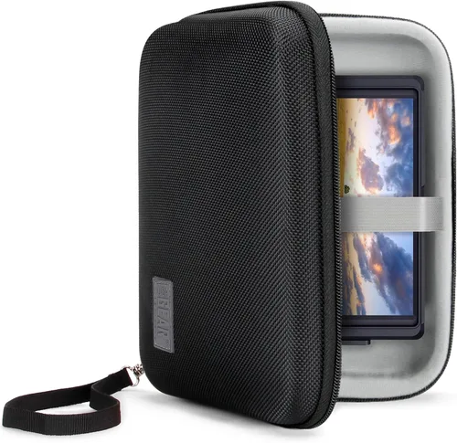 USA Gear Tarjeta de monitor de campo de cámara de 7.5 pulgadas, monitor de cámara portátil de carcasa rígida con interior resistente a los arañazos,