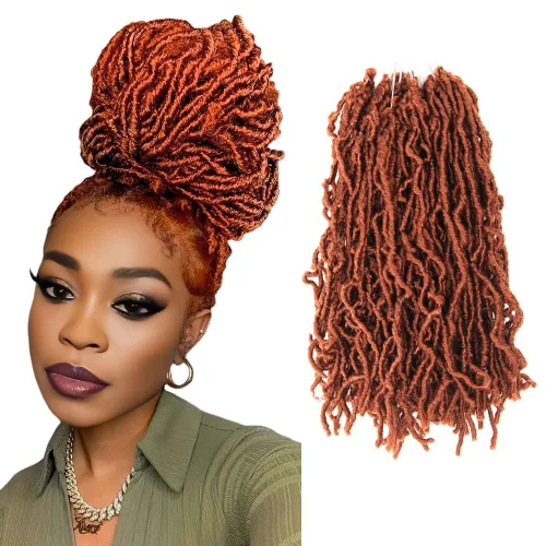 Miniatura 21 de Niseyo Rastas de pelo sintético de ganchillo de 24 pulgadas, 6 paquetes de extensiones de cabello sintético lacio de ganchillo largo