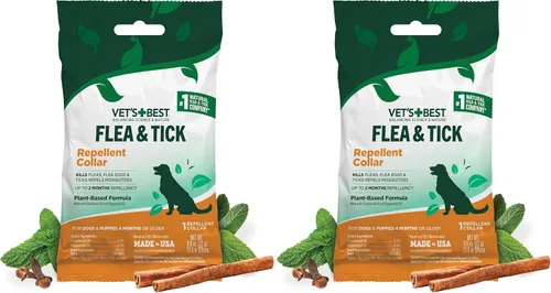 Miniatura 11 de Vet's Best Collar natural para pulgas y garrapatas para perros, collar repelente natural con ingredientes a base de plantas, prevención