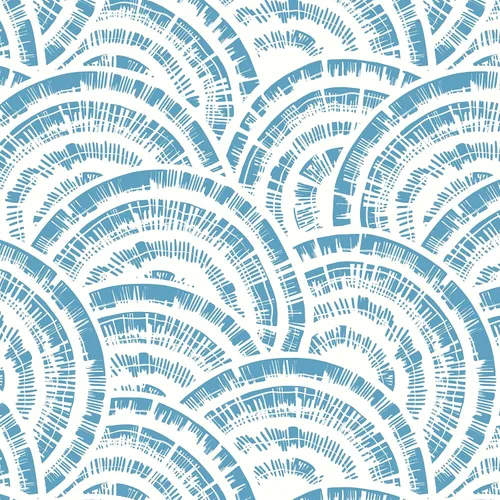 Toduso Papel tapiz geométrico de 17.3 x 196.8 pulgadas, papel tapiz para despegar y pegar, papel de pared de círculo azul blanco y azul, papel de