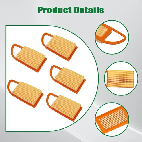 Miniatura 2 de Paquete de 5 filtros de aire 4282 141 0300 de repuesto para sopladores de mochila Stihl BR500 BR550 BR600
