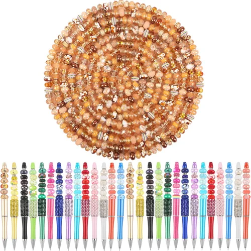 Miniatura 7 de ZYEHXED 60 Piezas Cuentas Negras de Agujero Grande, Cuentas Grandes de Artesanía Europea, Cuenta de Lampwork Murano de Agujero Grande, Cuenta