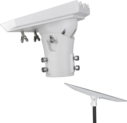 Miniatura 8 de Adaptador de tubo PowGrow para Starlink Gen 3, adaptador ajustable de montaje en poste para plato estándar Starlink V3, aleación de aluminio, negro
