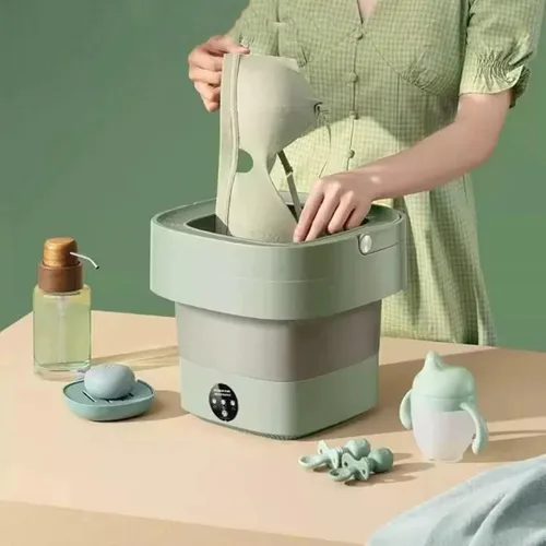 Miniatura 7 de Mini lavadora portátil de viaje pequeña capacidad de lavado 15L/3.96 galones ciclo de lavado y drenaje Combo lavadora de ropa plegable (13L/3.43GAL)