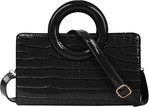 Miniatura 104 de ZLMBAGUS - Bolso de mano para mujer, diseño vintage con solapa y asa, de piel sintética, para llevar al hombro