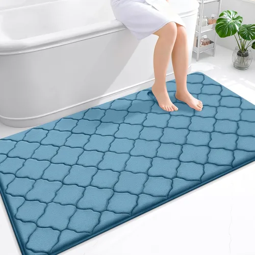 Miniatura 176 de OLANLY Alfombra de Baño de Espuma Viscoelástica de 24 x 16 pulgadas, Ultra Suave y Absorbente, Alfombras de Baño Antideslizantes, Cómodas, Lavables
