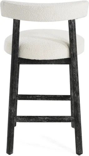 Miniatura 6 de Christopher Knight Home Annes Taburetes de Bar de Altura de Mostrador Juego de 2, Taburete de Bar Redondo de Tela Boucle para Isla de Cocina, Silla
