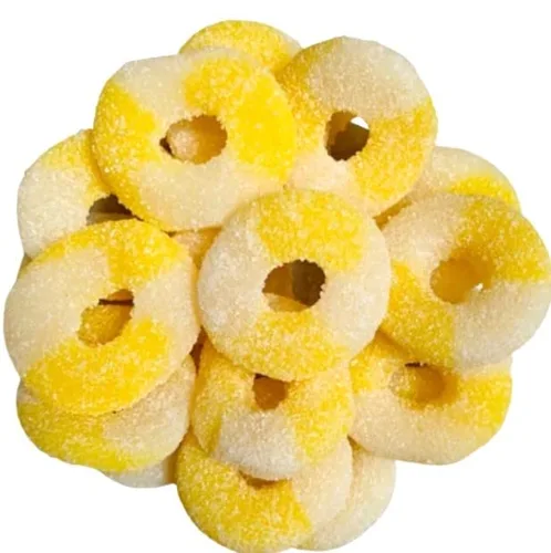 Miniatura 6 de SweetGlob Chamoy - Anillos de goma agria de durazno, dulces picantes y picantes estilo mexicano, golosinas dulces y ácidas, 1 libra
