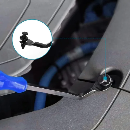 Miniatura 5 de GLK Juego de herramientas de extracción de moldura automática, juego de herramientas de extracción de panel de clip de puerta, herramienta de Azul