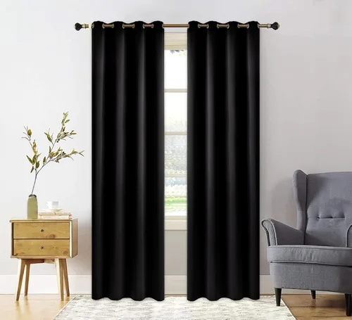 Miniatura 99 de PI Cortinas opacas para dormitorio, tratamiento de ventana con aislamiento térmico de anillo superior, cortinas oscurecedoras de habitación