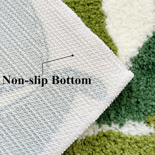 Miniatura 6 de UKELER ELER - Bonita alfombra de baño Chill Pill, azul, absorbente, antideslizante, lavable, suave, lanuda alfombra de ducha de 27.5 x 15.5 pulgadas
