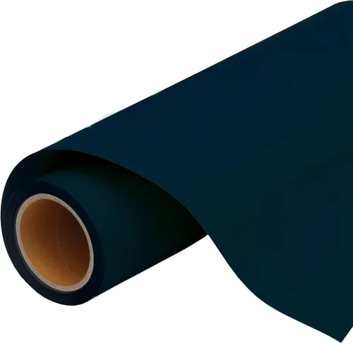 Threadart - Rollo de película de vinilo de transferencia de calor azul marino de 3 yardas x 20 pulgadas de ancho, color sólido, compatible con