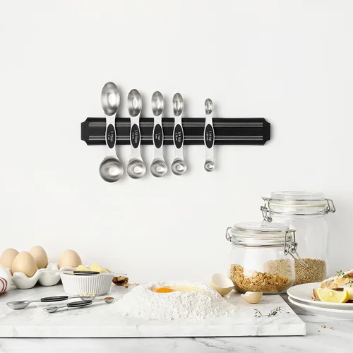 Miniatura 8 de Spring Chef Juego de cucharas medidoras magnéticas de acero inoxidable con imanes N45 fuertes, accesorios de cocina de metal resistente para hornear