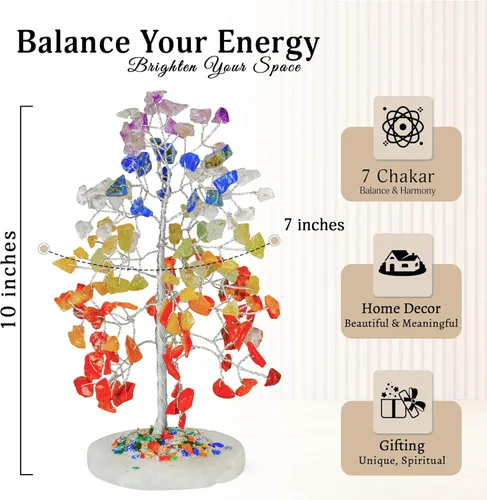Miniatura 2 de Árbol de la vida de chakras, envuelto en una base de geoda natural de ágata, con collar de árbol de la vida, decoración de chakras, cristales