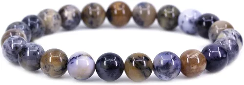 Miniatura 33 de Amandastone Pulsera elástica de cuentas redondas de 0.315 in con piedras preciosas naturales de 7 pulgadas