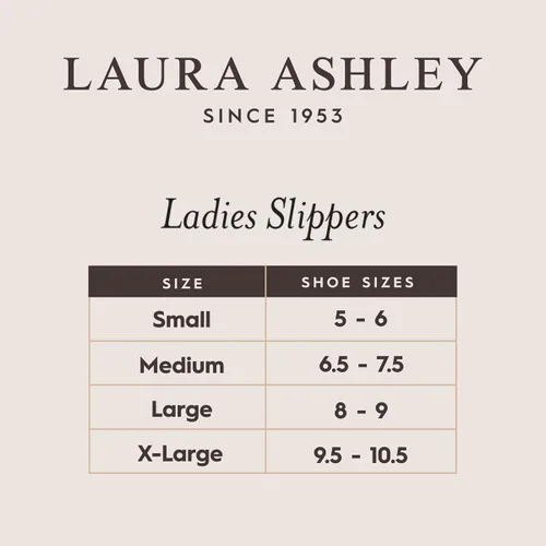 Miniatura 6 de Laura Ashley Pantuflas bordadas suaves de Terry Scuff para mujer