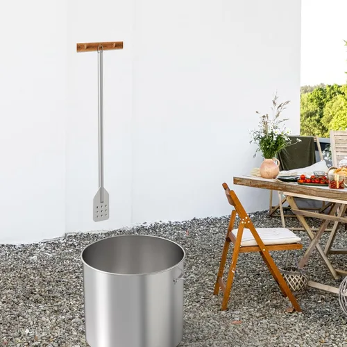 Miniatura 5 de BBQ-PLUS Paleta mezcladora y removedora de 42 pulgadas para cangrejos y camarones, accesorios de acero inoxidable para ollas de cocción y freidoras