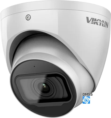 VIKYLIN Cámara de seguridad IP 4K 8MP, DMSS/SmartPss Lite, cúpula Starlight con micrófono incorporado, ranura para tarjeta SD de 256 GB, lente de