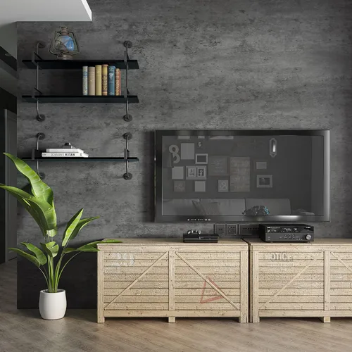 Miniatura 3 de burgeliy Papel Tapiz de Mármol Mate Gris Oscuro de Vinilo, Protector de Envoltura Autoadhesiva para Modificación de Cemento Estilo Industrial
