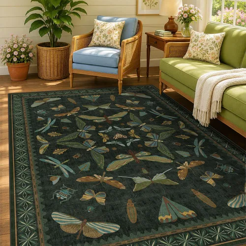 Miniatura 61 de Hazo Haus Alfombra de Baño Bohemia Lavable 2x3, Alfombras Pequeñas para Cocina, Tocador, Puerta Principal Entrada Interior, Antideslizante Pelo Bajo