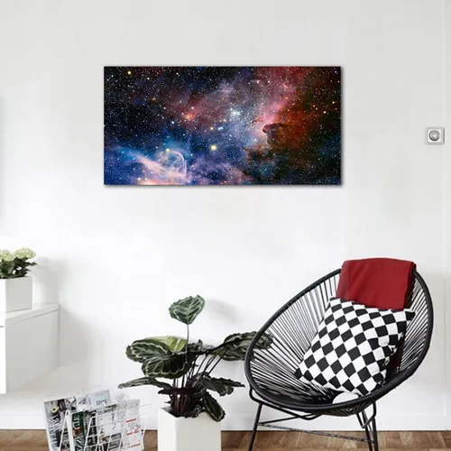 Miniatura 6 de arteWOODS Lienzo decorativo para pared, galaxia, nebulosa, estrellada, pintura cósmica, cuadros panorámicos, universo, estrellas, espacio exterior