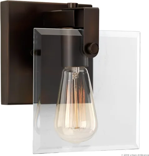 Miniatura 6 de Urban Ambiance UHP2454 - Lámpara de tocador de baño moderna de lujo, tamaño pequeño: 8.38 pulgadas de alto x 7 pulgadas de ancho, con elementos