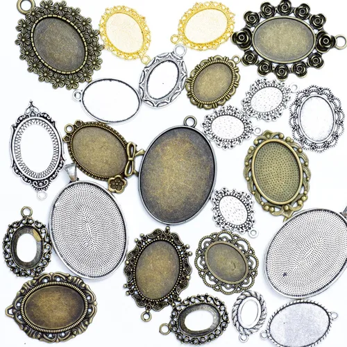 Miniatura 15 de stino - Abalorios de metal para hacer joyas 100 gramos, lote de adornos tibetanos en plata y bañados en oro para hacer joyas de collar, aretes