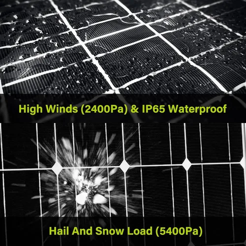 Miniatura 6 de Newpowa Kit de panel solar de 220 vatios y 12 voltios, kit de inicio de carga solar de 220 W 12 V + controlador de carga MPPT de 40 A + soportes
