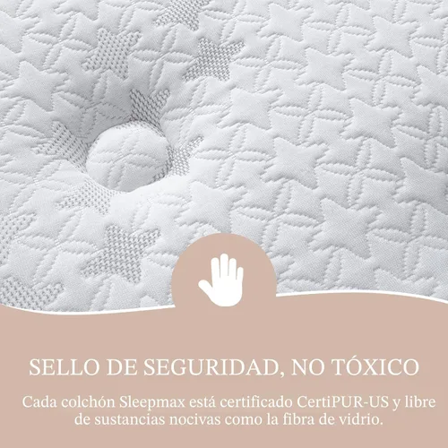 Miniatura 4 de Sleepmax Colchón tamaño Queen de 14 pulgadas – Colección Hotel-Colchón híbrido alivio del dolor – Soporte extra lumbar y cadera – Cama de gel