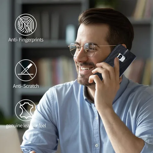 Miniatura 5 de Funda tipo cartera para Galaxy Note 10 Plus/Note10+ de 6.8 pulgadas [3+ ranuras para tarjetas] Funda de piel sintética plegable para tarjetas