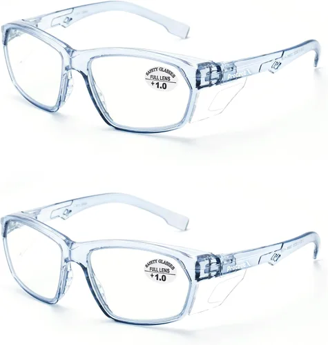 Miniatura 9 de ProtectX Elegantes gafas de seguridad antivaho y resistentes a los arañazos, gafas de protección UV, lentes de bloqueo de luz azul para hombres