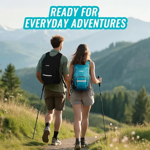 Miniatura 8 de HOZMOZ Mochila de senderismo pequeña de 10L para mujeres y hombres, mochila plegable de viaje, mochila plegable para acampar y senderismo