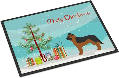 Miniatura 245 de Caroline's Treasures CK3799MAT Akita Shepherd - Tapete de árbol de Navidad de 18 x 27 pulgadas, tapete para puerta delantera, interior y exterior