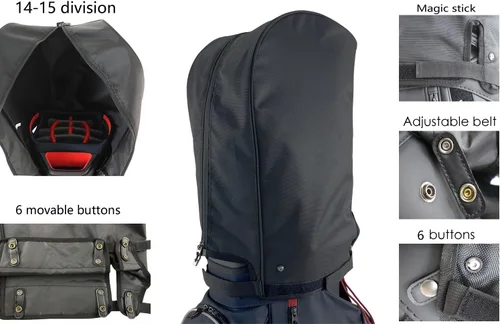 Miniatura 5 de Funda para bolsa de golf, cubierta de lluvia de nailon, impermeable, se adapta a la mayoría de bolsas de carrito de golf, fácil de usar, plegable