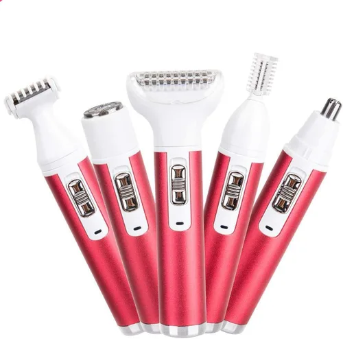 Miniatura 2 de Maquinilla de afeitar eléctrica 5 en 1 para mujeres, eliminación de vello corporal, nariz, afeitadoras faciales, cejas, piernas, axilas, área