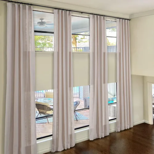 Miniatura 8 de ChadMade Cortinas de lino de 216 pulgadas de largo, 2 paneles de 52 pulgadas de ancho x 216 pulgadas de largo, color gris carbón, bolsillo para # 16