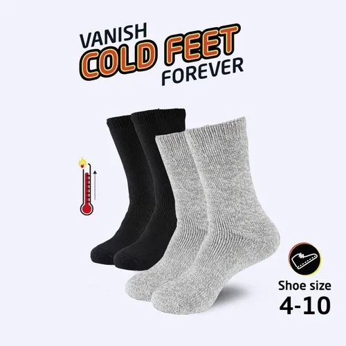 Miniatura 4 de HOT FEET 2 Pack Warm Cozy Thermal Socks for Women - Thick Insulated Crew for Cold Winter Weather