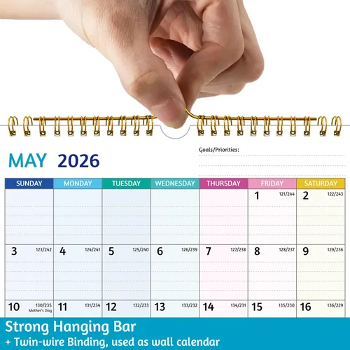 Miniatura 5 de Calendario de pared 2026-2027: úsalo ahora hasta junio de 2027, calendario de pared 2026-2027, 21 calendarios mensuales, 8.5 x 11 pulgadas