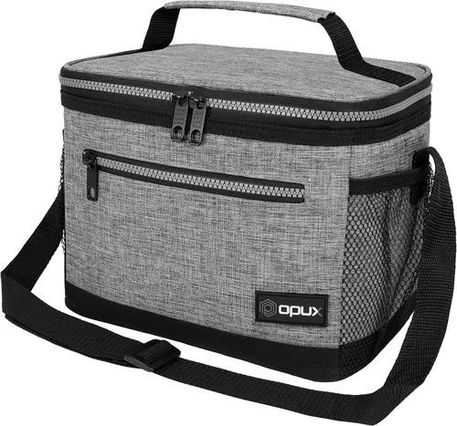 Miniatura 10 de OPUX - Fiambrera de alta calidad, aislada para hombres y mujeres adultas, resistente al almuerzo escolar para niños, niñas, niños Bolsa de Azul