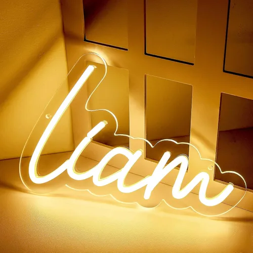 Miniatura 24 de Letrero de neón Emma para decoración de pared, luz LED con nombre para dormitorio de niños, decoración de fiesta de cumpleaños, tamaño 11.8 x 5.1
