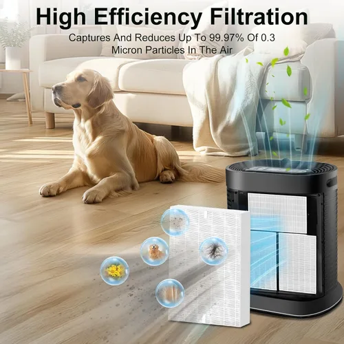 Miniatura 3 de Honeywell - Juego de 6 filtros de repuesto para purificadores de aire Honeywell HPA300 HPA200 HPA100 - Compatible con HPA300 HPA090 HPA250 Series