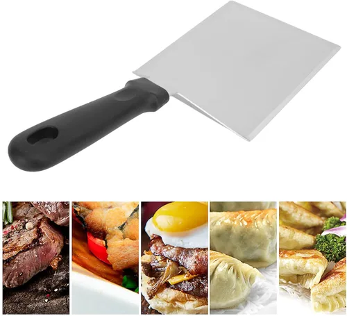 Miniatura 7 de Espátula de pizza de acero inoxidable, espátula de cocina para pasteles, pizza, panqueques, salteado (espátula, mango de plástico)