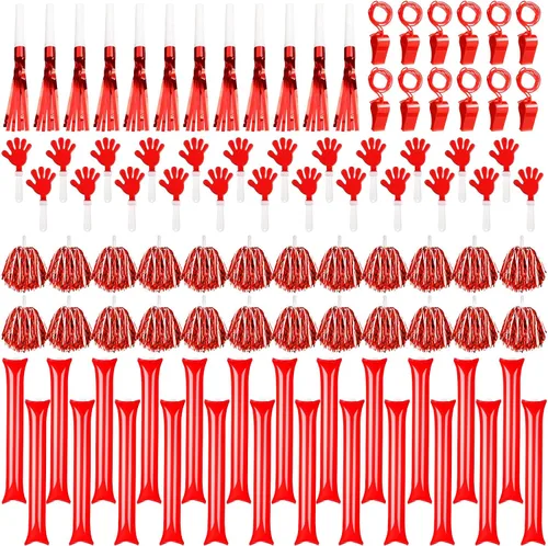 Miniatura 14 de Yunsailing 96 piezas de 4 de julio, patrióticos ruidos a granel, regalos de fiesta que incluyen aplappers de mano, pompones, palitos de trueno