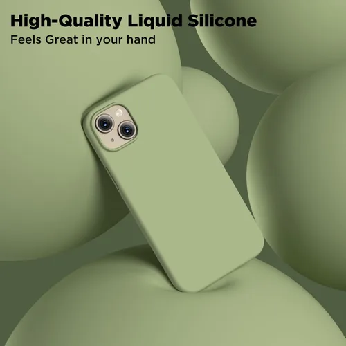 Miniatura 4 de Funda de silicona para iPhone 15 Plus, cubierta protectora de cuerpo completo, forro de microfibra suave antiarañazos, funda delgada ultrafina